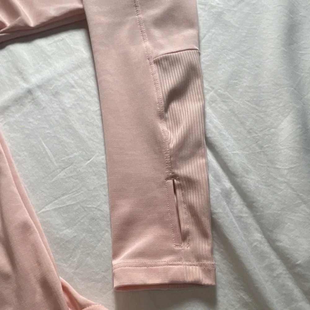 Nike Dri-FIT 1/4 Zip Moisture Wicking Pink Women's Running Pullover Top Size M